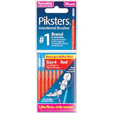 Piksters Interdental Brushes Size 4 10 pack