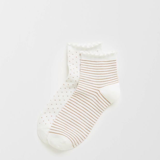 2 Pack Fashion Quarter Crew Socks