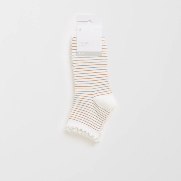 2 Pack Fashion Quarter Crew Socks