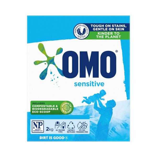 OMO LAUNDRY DETERGENT WASHING POWDER SENSITIVE 2KG