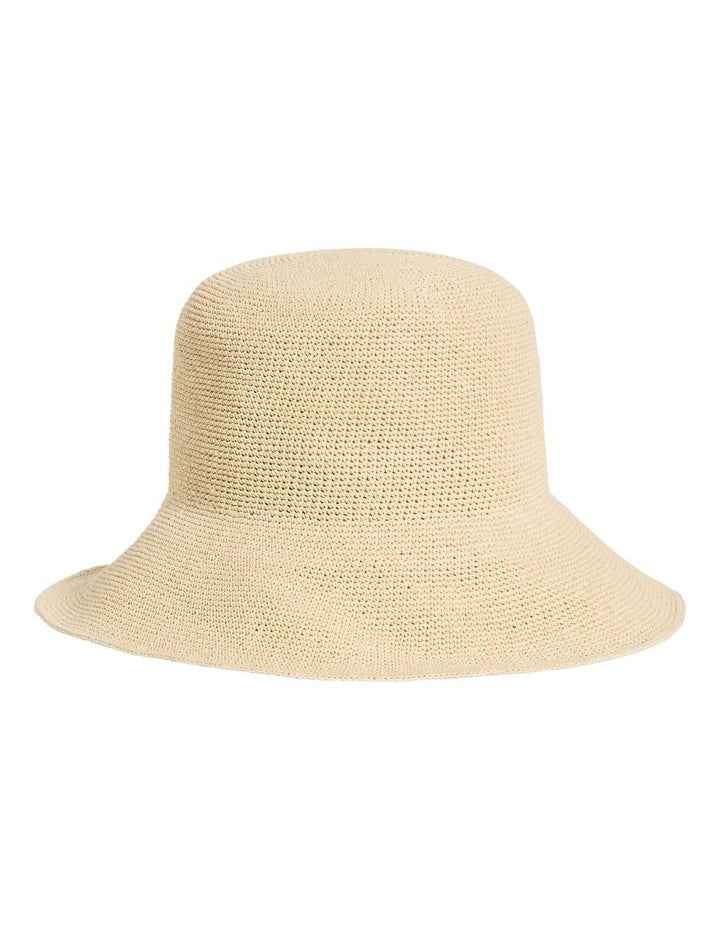 Shady Lady Packable Raffia Bucket Hat in Natural