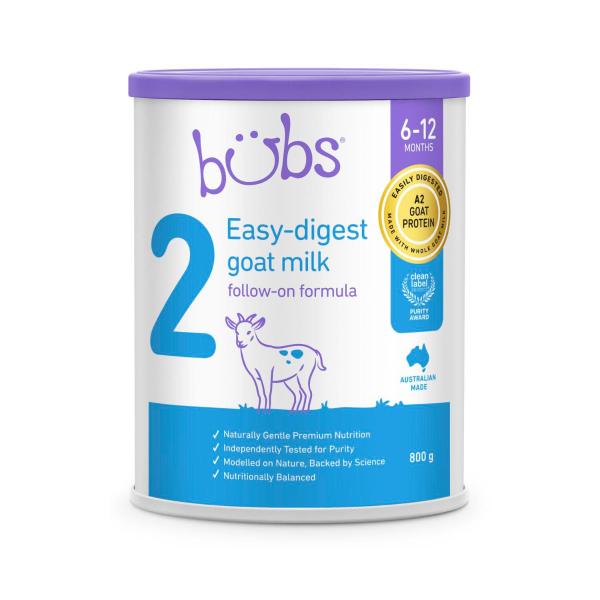 BUBS GOAT MILK FOLLOW ON FORMULA STAGE 2 800GRAM