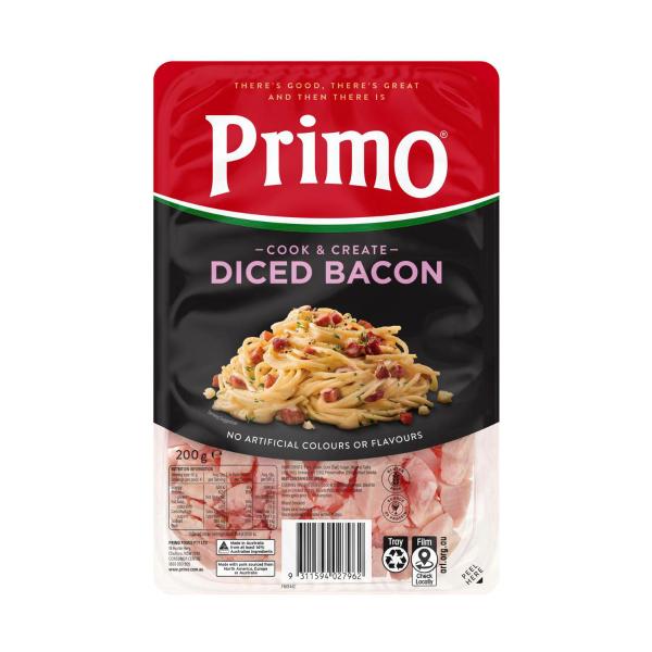 PRIMO COOK & CREATE DICED BACON 200G