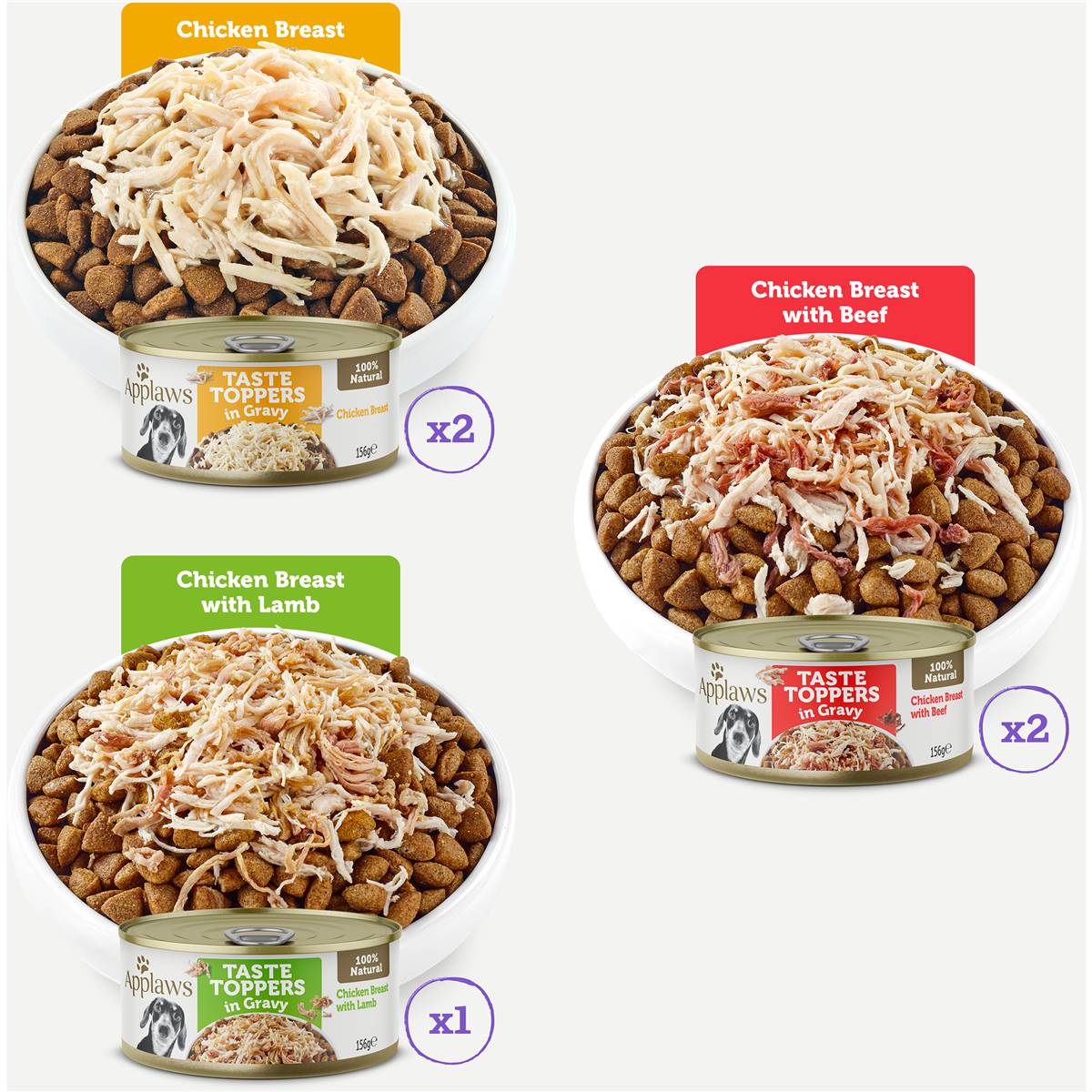 Applaws Taste Toppers Chicken Selection In Gravy 5 Pack