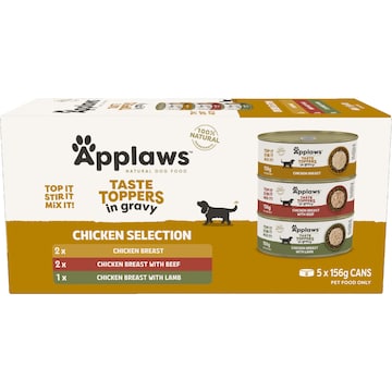 Applaws Taste Toppers Wet Dog Food Gravy Selection 156g x 5 pack