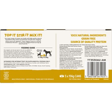 Applaws Taste Toppers Chicken Selection In Stew Wet Dog Food 156g x 5 pack