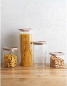 STORE SQUARE CANISTERS SET OF 4 4 2.1L, 1.5L, 1.1L, 700ML