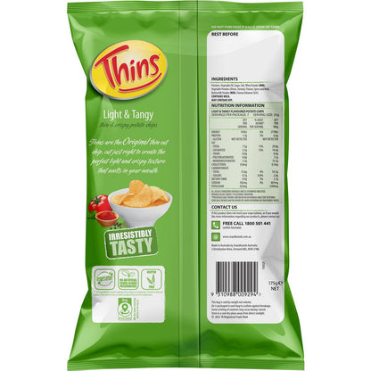 Thins Chips Light & Tangy 175g