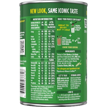 Milo Malt Drinking Chocolate Powder Hot Or Cold 200g
