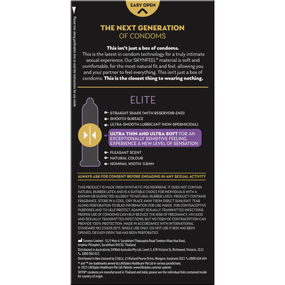 Skyn Condoms Elite Condoms 10 Pack