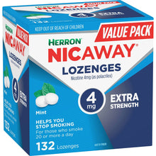 Nicaway Nicotine 4mg Lozenges Extra Strength Mint 132 Pack