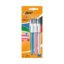 BIC 4 COLOUR PEN SHINE 3 PACK