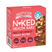 Mayver's Natural Health Bars Choc Chip Crunchy Peanut Butter 5 Pack