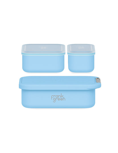 LUNCH CONTAINER WITH SILICONE LID 1.65L SKY BLUE