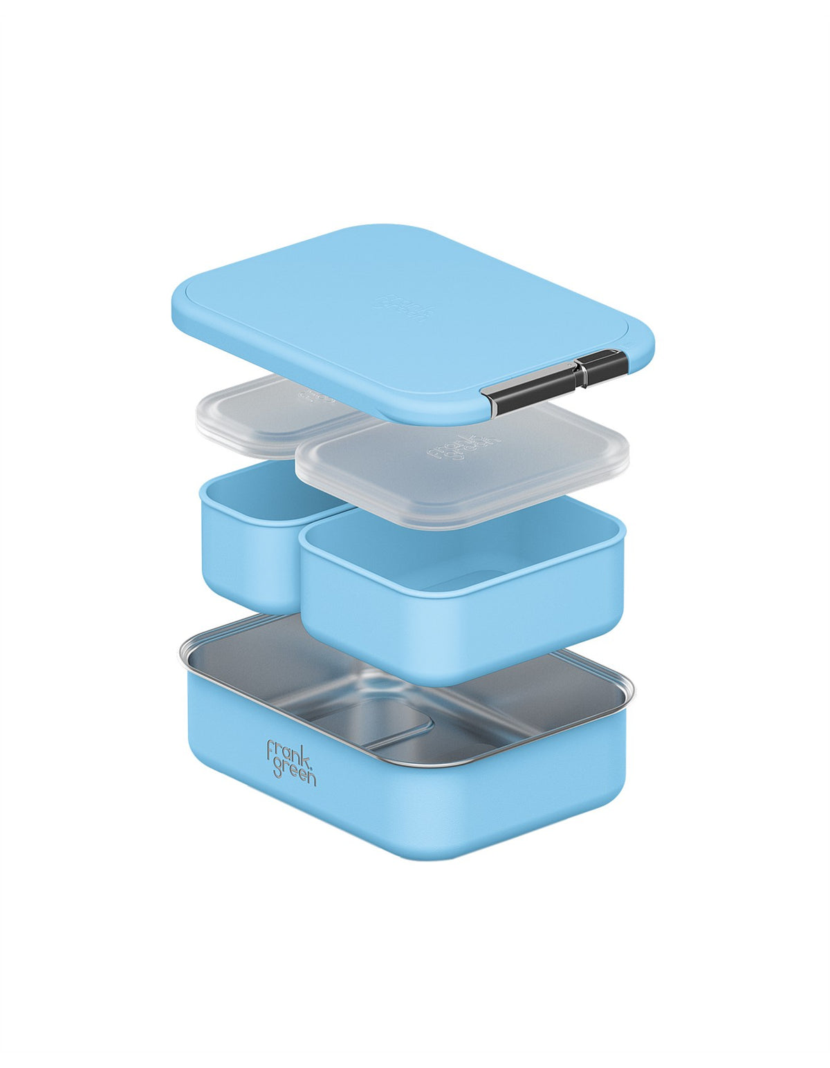 LUNCH CONTAINER WITH SILICONE LID 1.65L SKY BLUE