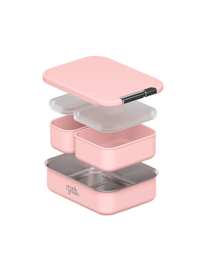 LUNCH CONTAINER WITH SILICONE LID 1.65L BLUSHED