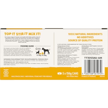 Applaws Taste Toppers Chicken In Broth Wet Dog Food 156g x 5 pack