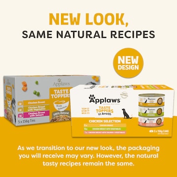 Applaws Taste Toppers Chicken In Broth Wet Dog Food 156g x 5 pack