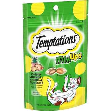 Temptations Mix Ups Cat Nip Chicken & Cheddar Cat Treats 85g