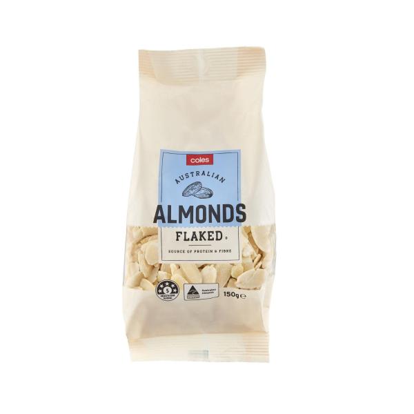 COLES FLAKED ALMONDS 150G