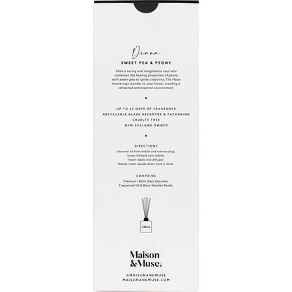 Maison & Muse Reed Diffuser Diana Sweet Pea & Peony 140mL