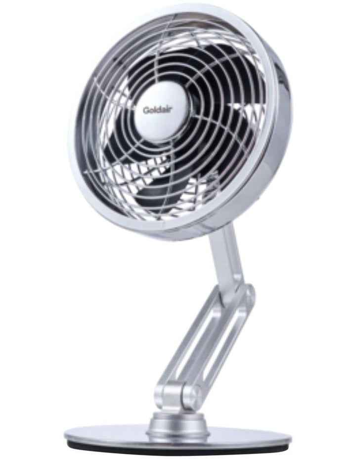 Brushed Metal Rechargeable Desk Fan GPDF115 in Silver