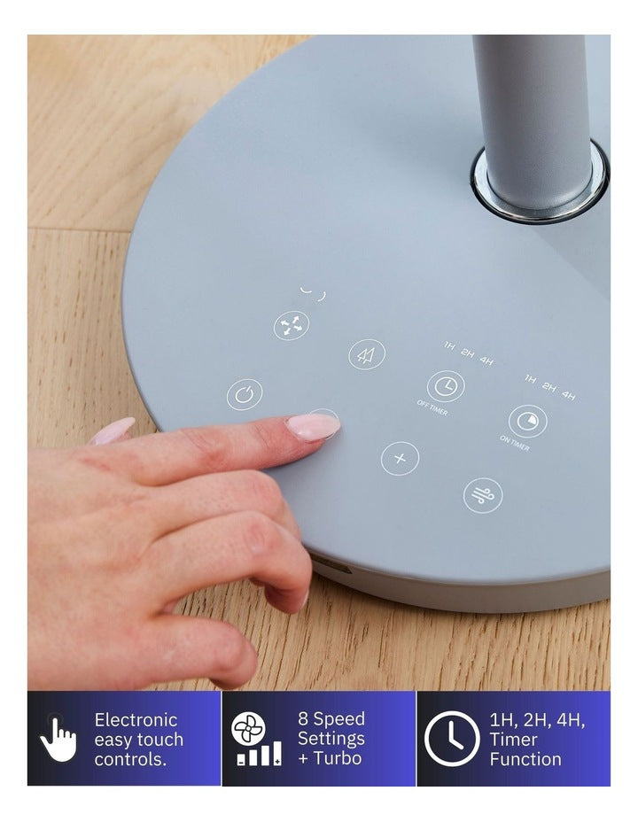 EcoSmart Pedestal Air Circulator Fan ACAC300SG in Stone Grey