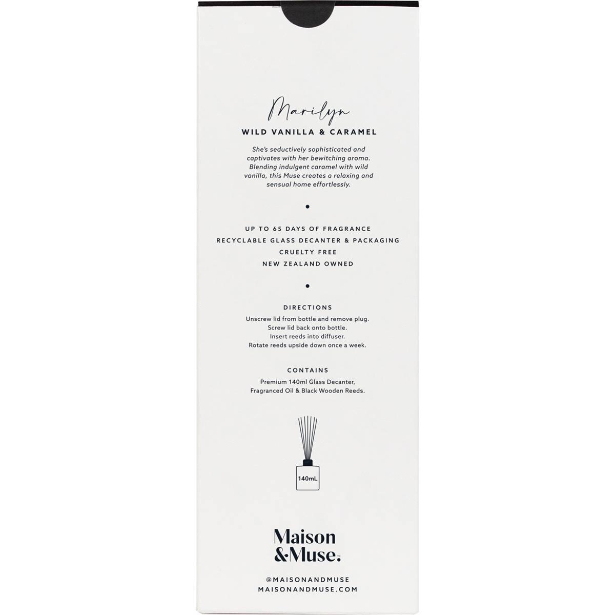 Maison & Muse Reed Diffuser Marilyn Wild Vanilla & Caramel 140mL