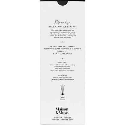 Maison & Muse Reed Diffuser Marilyn Wild Vanilla & Caramel 140mL