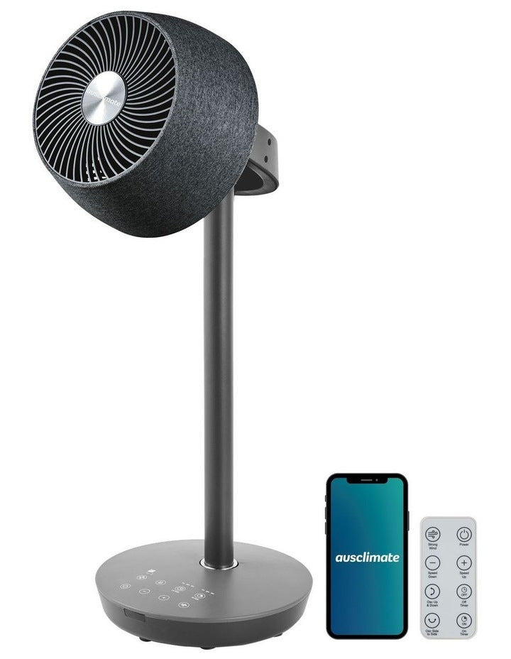 EcoSmart Pedestal Air Circulator Fan ACAC300CB in Charcoal Black