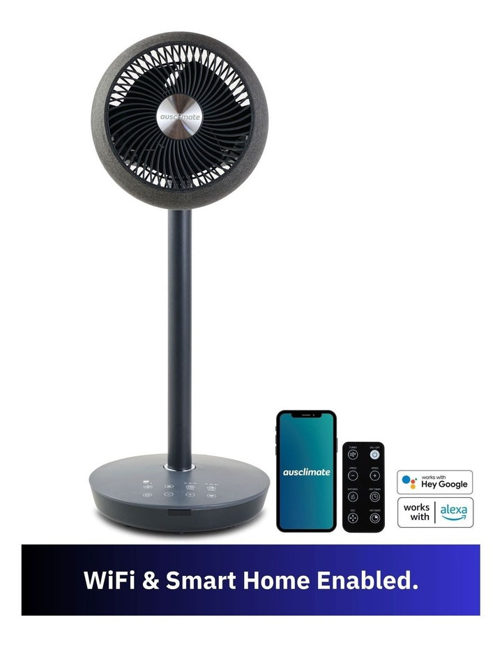 EcoSmart Pedestal Air Circulator Fan ACAC300CB in Charcoal Black