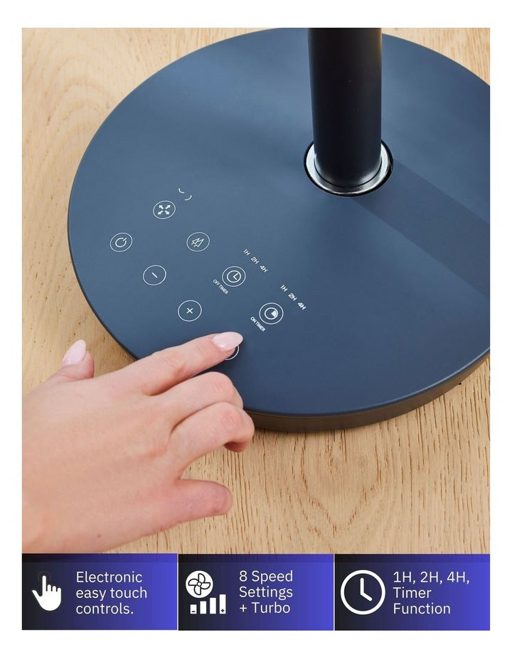 EcoSmart Pedestal Air Circulator Fan ACAC300CB in Charcoal Black