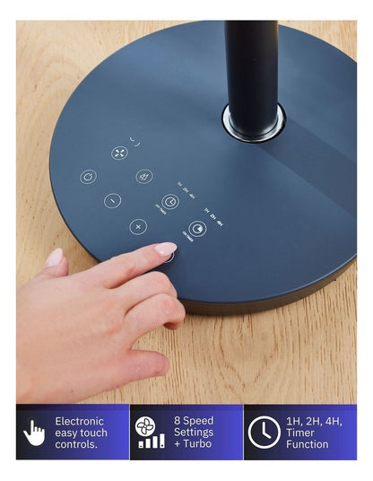EcoSmart Pedestal Air Circulator Fan ACAC300CB in Charcoal Black