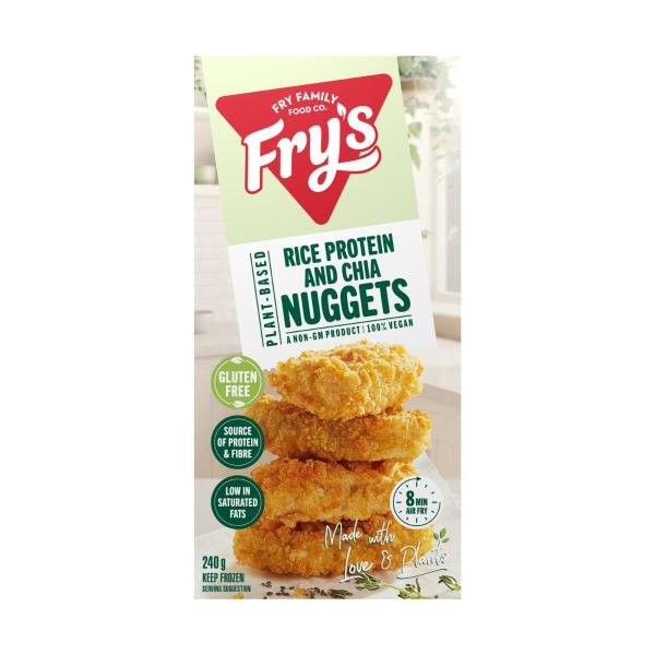FRY'S FROZEN RICE PROTEIN & CHIA SEED NUGGETS 240G