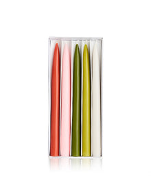The Garden Set 25cm Set of 5 Stearin Taper Candles Multi