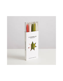The Garden Set 25cm Set of 5 Stearin Taper Candles Multi