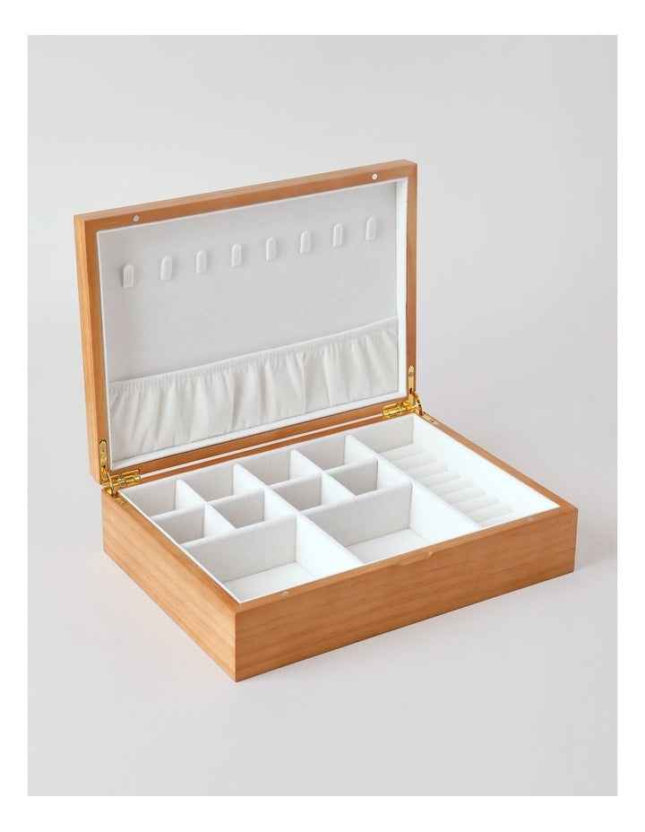 Design Studio Wooden Jewellery Box in Natural