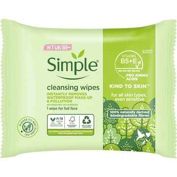 Simple Cleansing Facial Wipes 25 pack