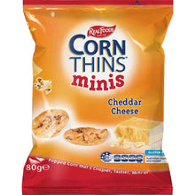Real Foods Corn Thins Minis Cheddar Cheese 80g