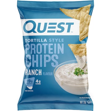 Quest Tortila Style Protein Chips Ranch Flavour 32g