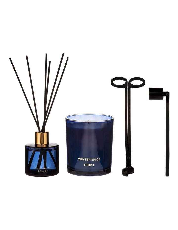Luna Winter Spice Home Fragrance Complete Gift Set in Blue