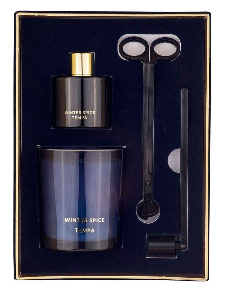 Luna Winter Spice Home Fragrance Complete Gift Set in Blue