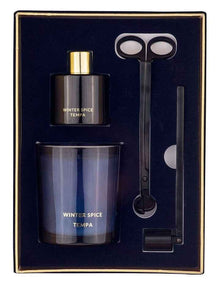 Luna Winter Spice Home Fragrance Complete Gift Set in Blue