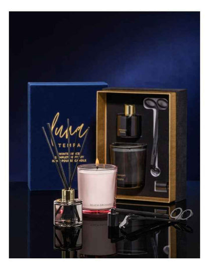 Luna Winter Spice Home Fragrance Complete Gift Set in Blue