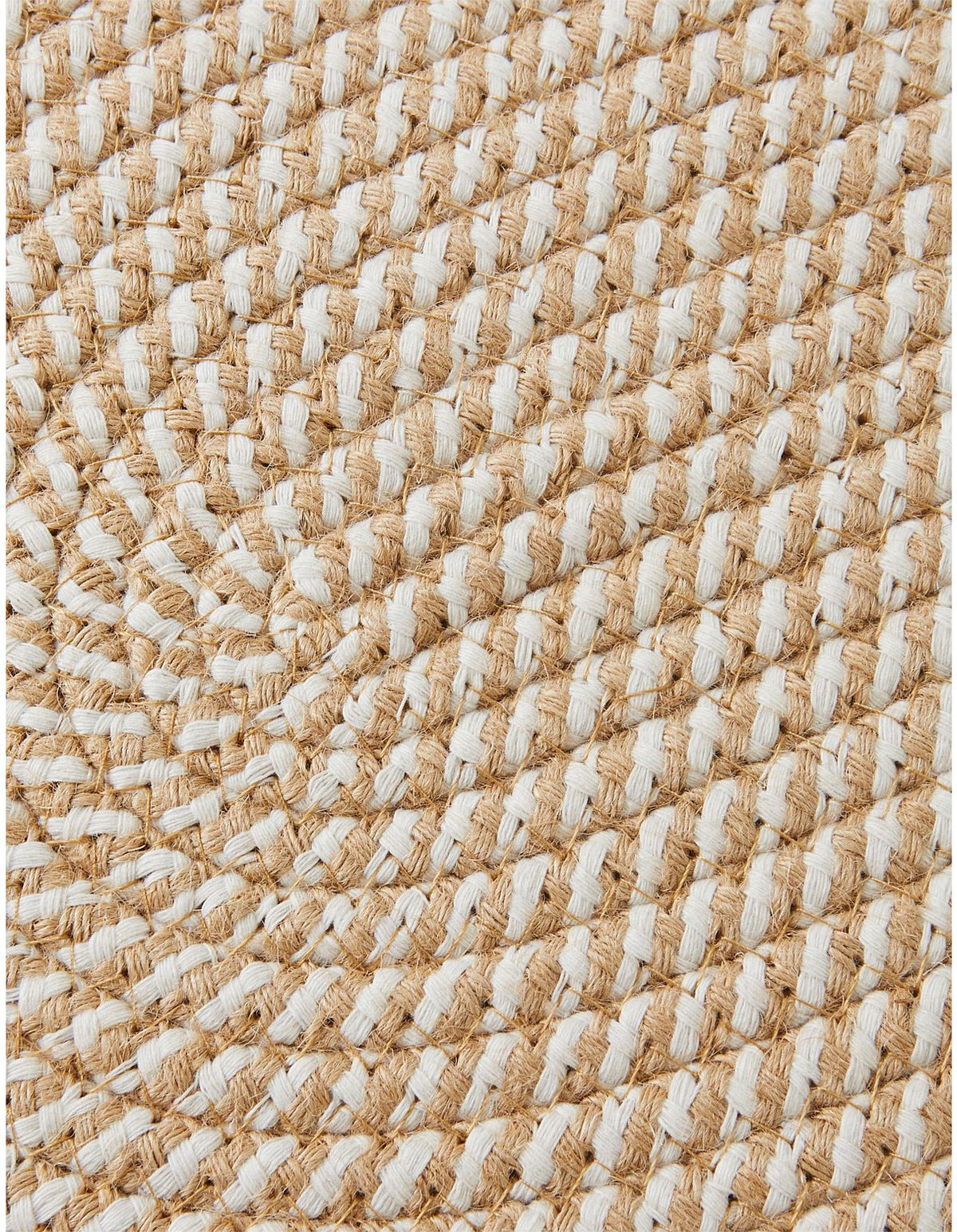 Flinders Cotton Jute 30cm x 45cm Oval Placemat Natural and White