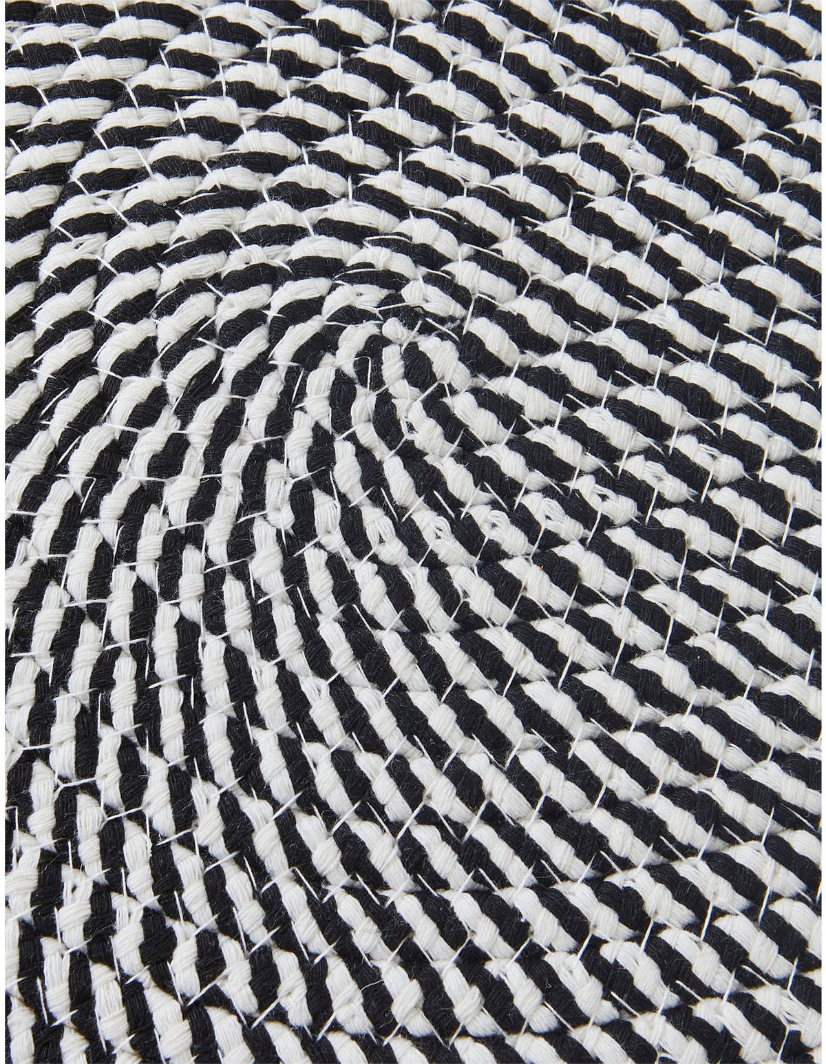 Flinders 30 x 45cm Cotton Jute Oval Placemat Black and White