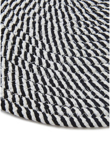 Flinders 38cm Cotton Jute Round Placemat Black and White