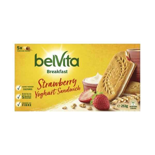 Breakfast Biscuits Strawberry Yoghurt Sandwich 5 Pack