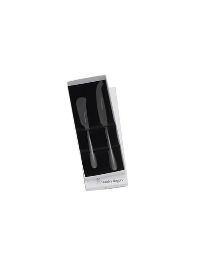 ALBANY ONYX CHEESE KNIFE 2PC