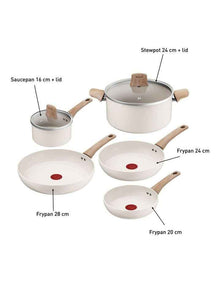 Vivaceram Induction Ceramic Cookware 5 Piece Set in Beige